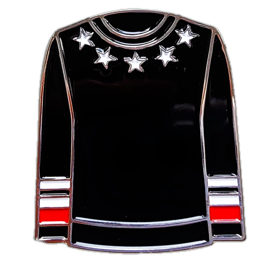 Schitt's Creek David Rose Star Sweater Oil Dripped Enamel Lapel Pin Brooch Nwt